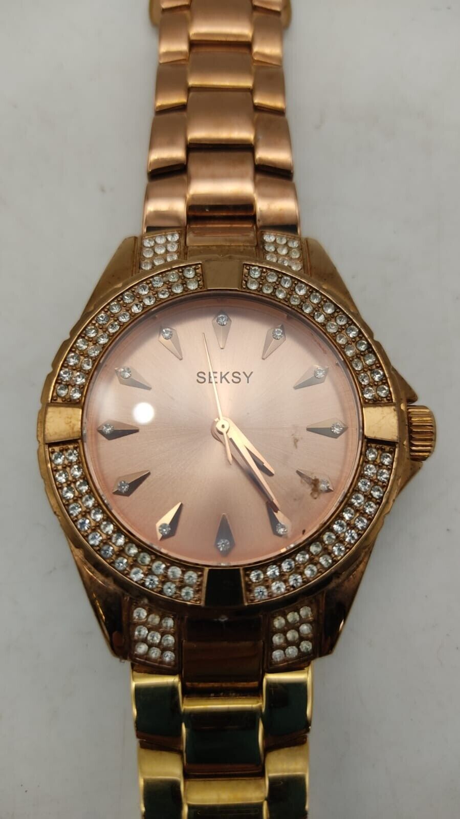 Seksy Sekonda Ladies Rose Gold Stainless Steel Analogue Dial Quartz Wristwatch