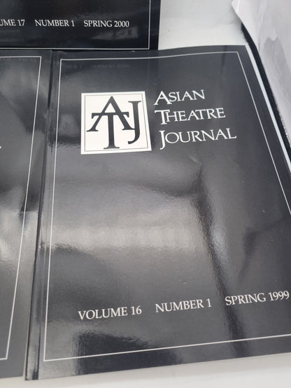 Lot Of 3 RARE Asian Theatre Journal Fall 1998, Spring 1999, 2000 Volumes 15, 16,