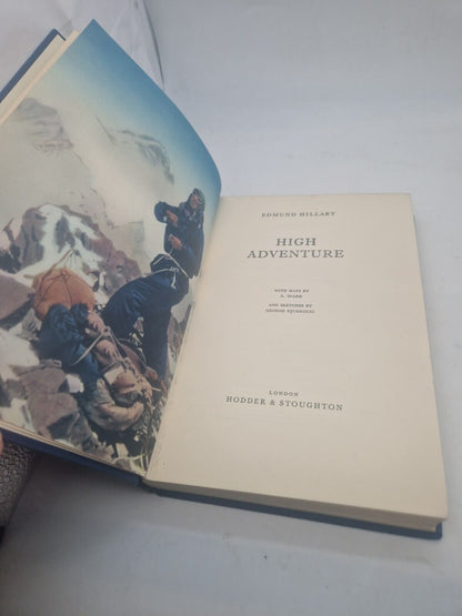 SIGNED High Adventure Hillary, Edmund Hodder & Stoughton Hardback Book