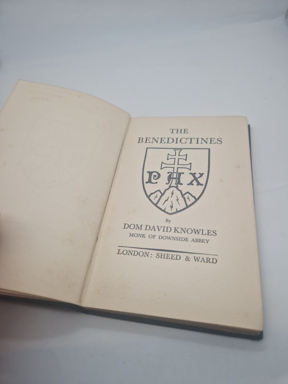 The Benedictines David Knowles 1929 Hardback PHX Book Sheed & Ward First Edition