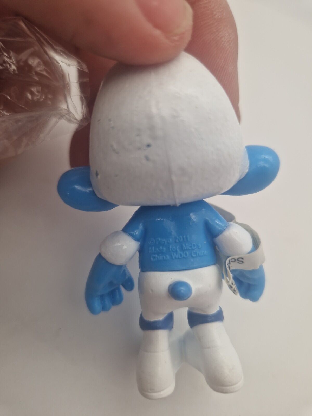 RARE 2011 Panicky Smurf 3" McDonald's Movie Action Figure Peyo 2011 McDonald's