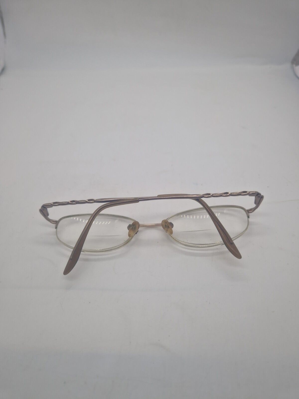 Dunelm C1 C767 Glasses Frames Gold Half Rim Eyeglasses Frame Only Eyewear