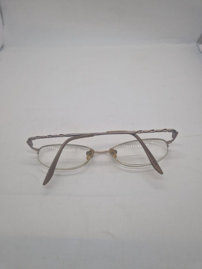 Dunelm C1 C767 Glasses Frames Gold Half Rim Eyeglasses Frame Only Eyewear