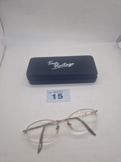 Dunelm C1 C767 Glasses Frames Gold Half Rim Eyeglasses Frame Only Eyewear