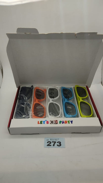 LG 3D Glasses - Set of 5 Party Pack Multicoloured - AG-F215 boxed