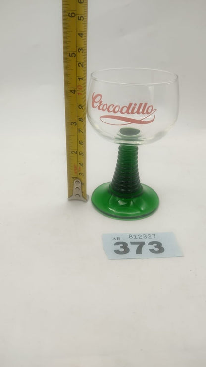 Crocodillo Aperitif/Wine/Cocktail Glass, Beehive Glasse, Green - Made in France