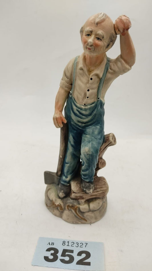 Capodimonte Decorative Figurine "The Wood Chopper" - Vintage