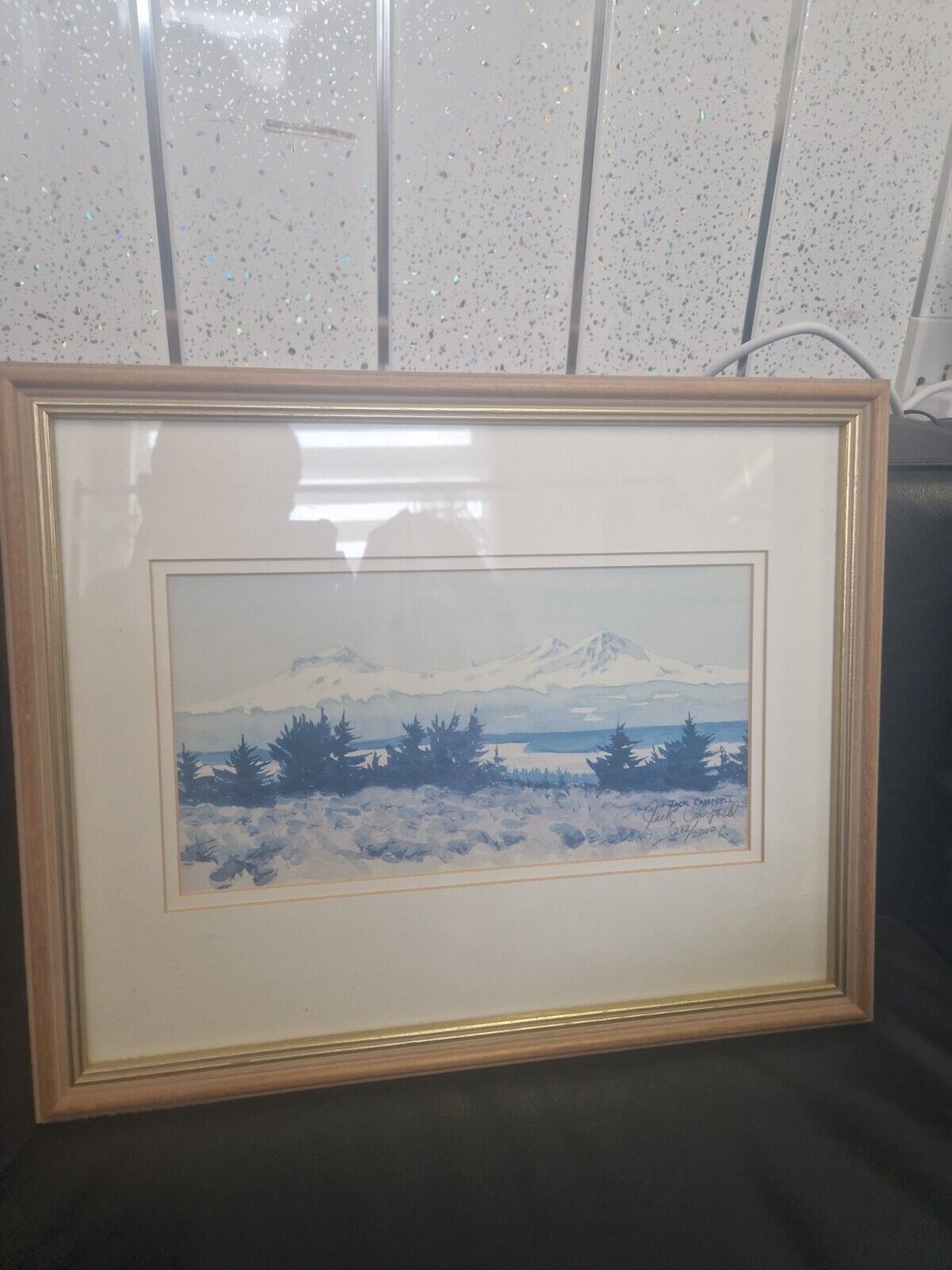 Jack Campbell Mountains Limited Edition Signed Print Framed Trees Snow Nature