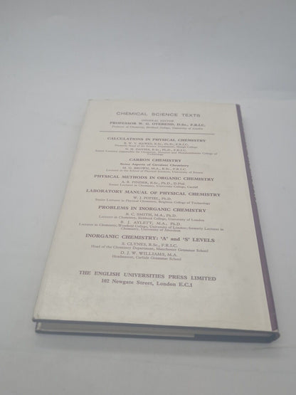 Physical Methods in Organic Chemistry (A R.Pinder - 1964) 1st Edition Hardcover