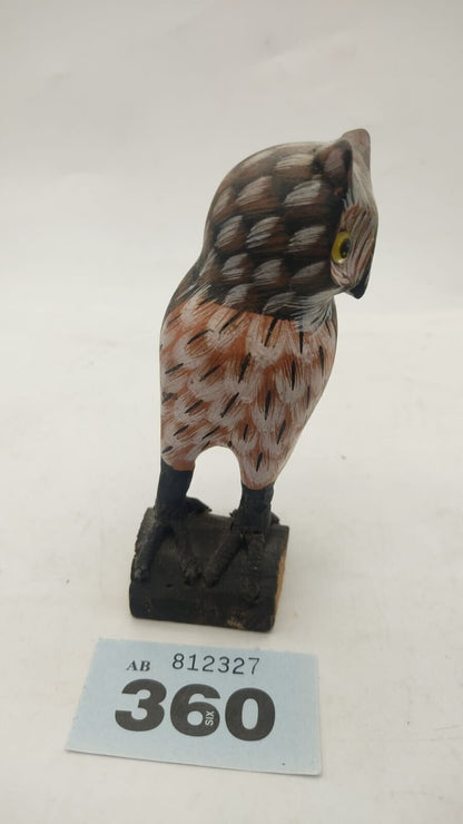 Beautiful Little wood carving of an Owl, Vintage - VGC