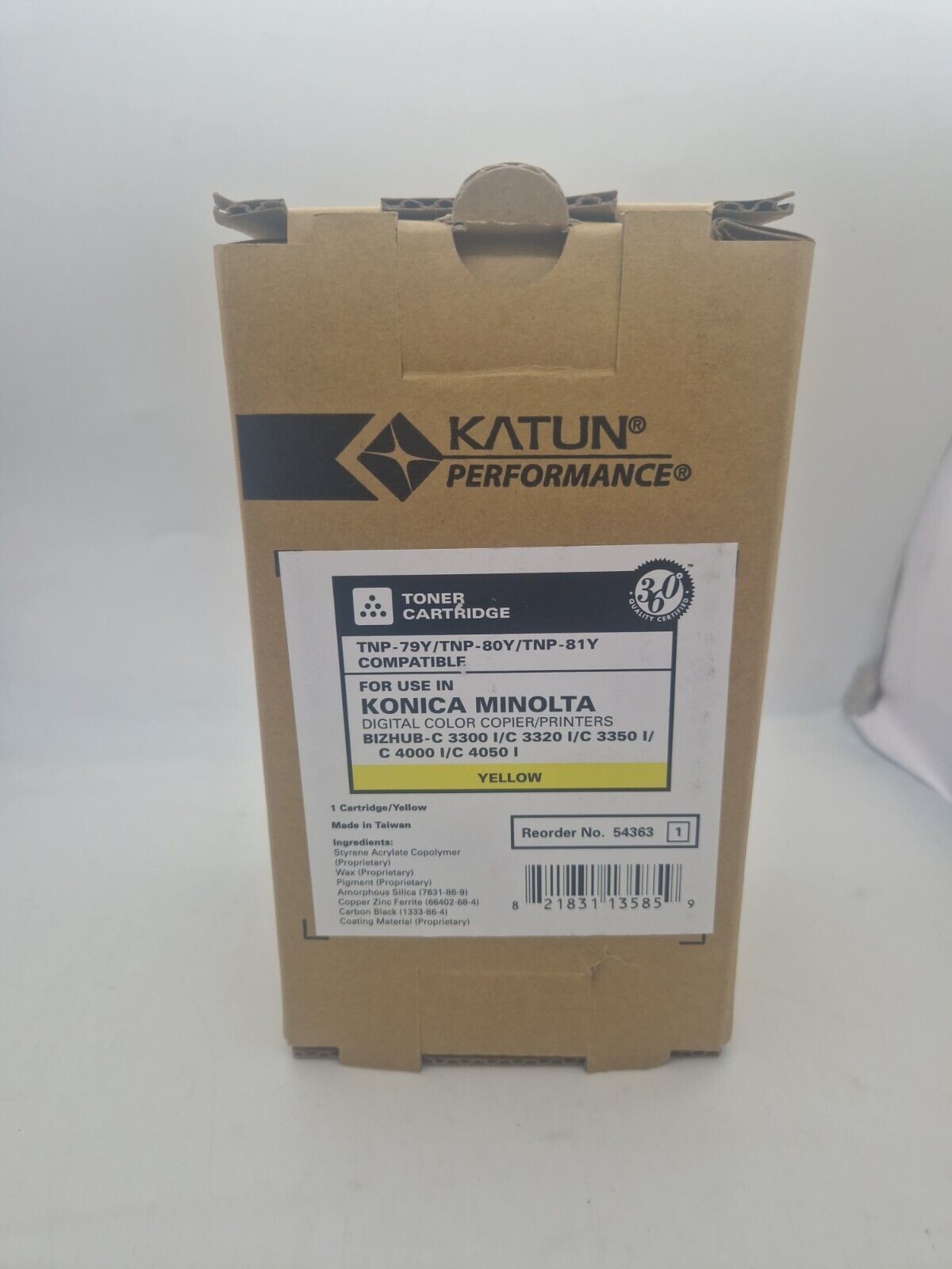 Genuine Konica Minolta TNP79Y /TNP80Y / 81Y Yellow Toner - Boxed (VAT Inc)