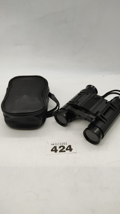 Pocket Binoculars Sports Glass 4 x 28 - VG Condition Black with Case