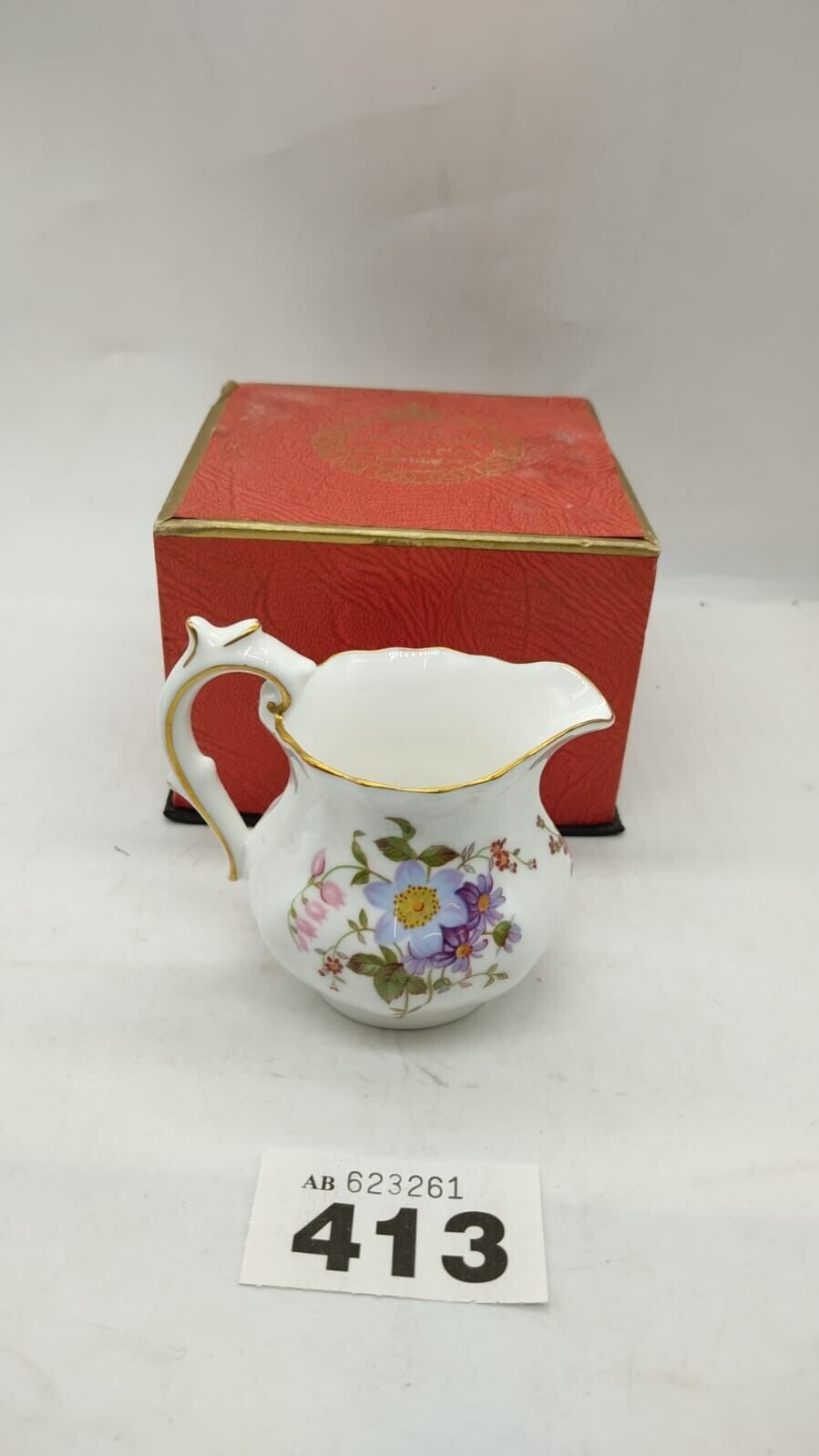 Royal Crown Derby English Bone China Individual Creamer Derby Posies, 3.5" VTG