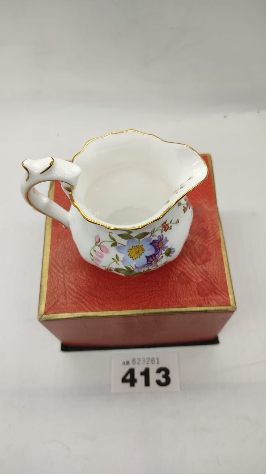 Royal Crown Derby English Bone China Individual Creamer Derby Posies, 3.5" VTG