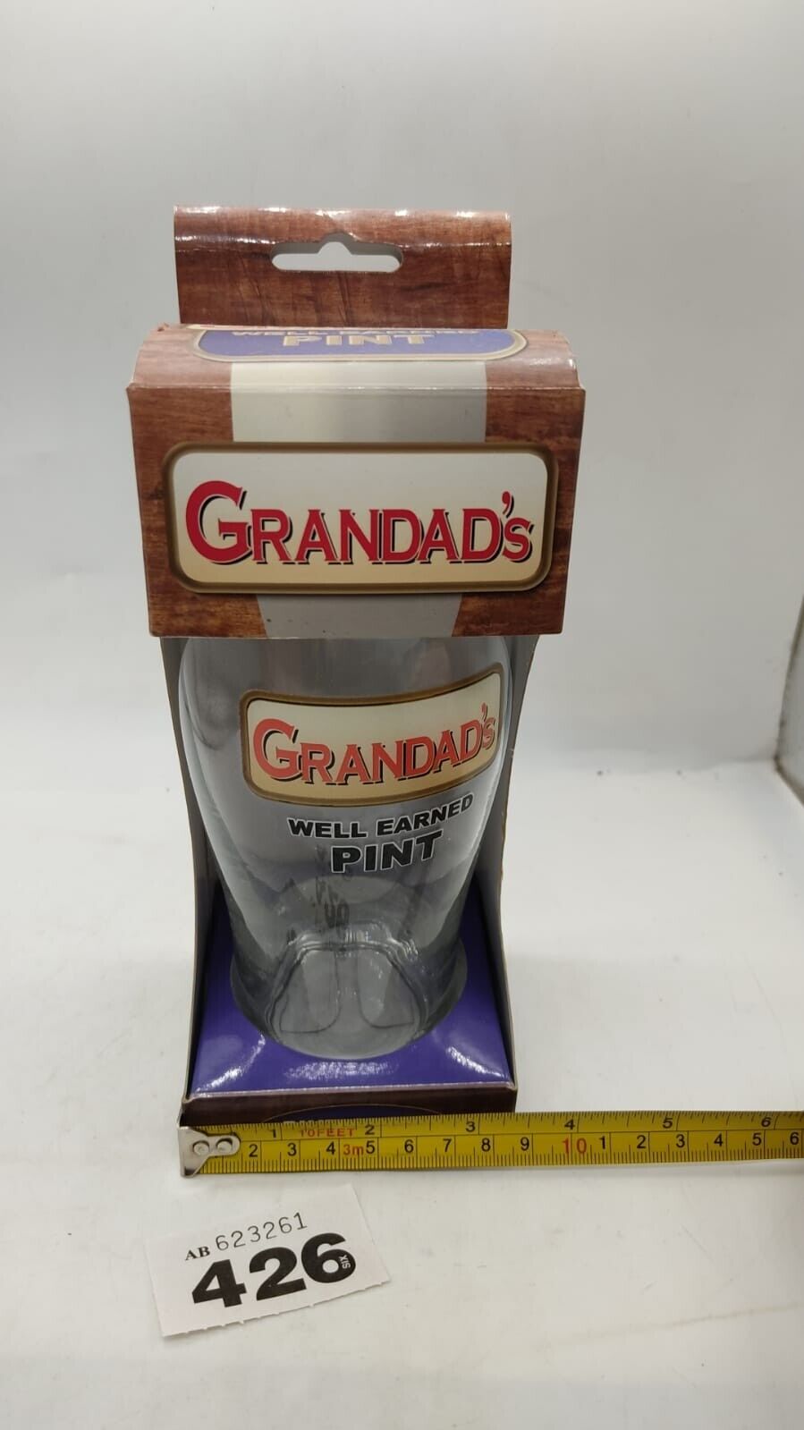 GRANDADs Well Earned Pint Engraved Pint Glass Gift, Boxed New