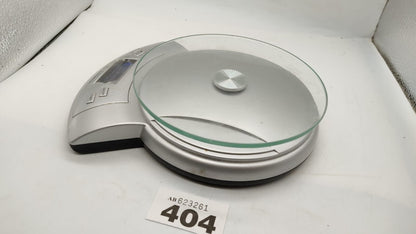 Electronic Kitchen Weighing Scale Electronic Glass Silver Battery Cover Missing