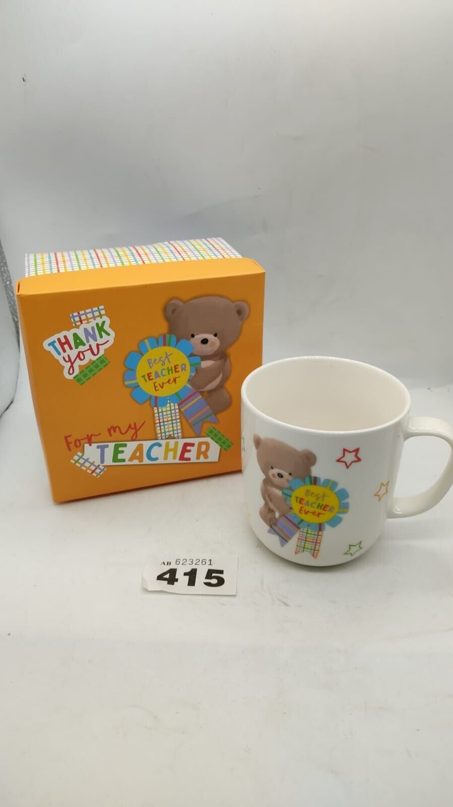 Best Teacher Ever Hugs Bear Mug in Presentation Box