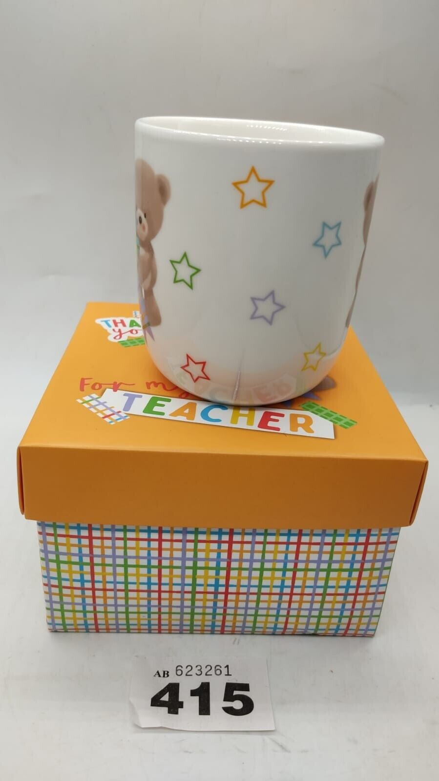 Best Teacher Ever Hugs Bear Mug in Presentation Box