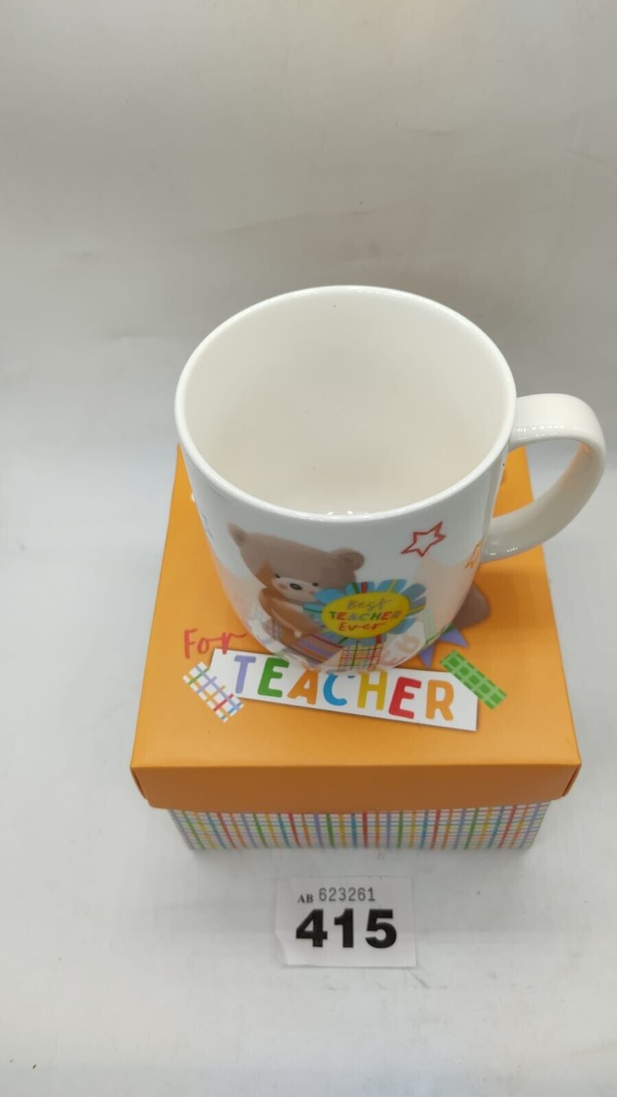 Best Teacher Ever Hugs Bear Mug in Presentation Box