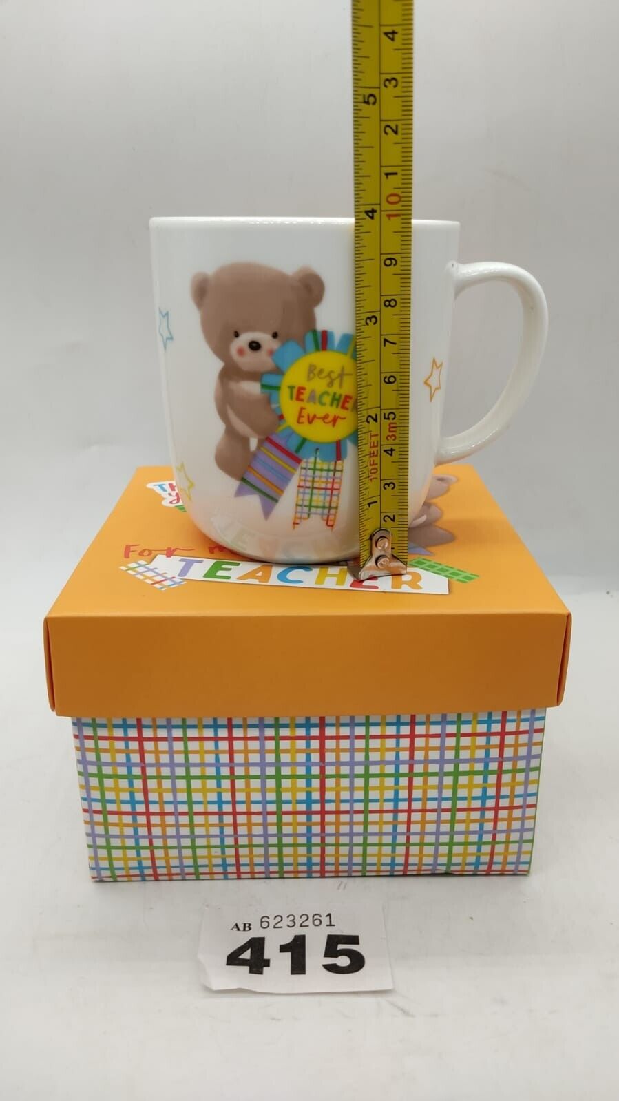 Best Teacher Ever Hugs Bear Mug in Presentation Box