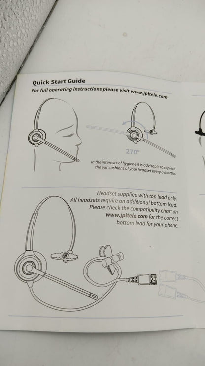 JPL 502S Binaural Noise Cancelling Headset Universal JPL-502S - Boxed