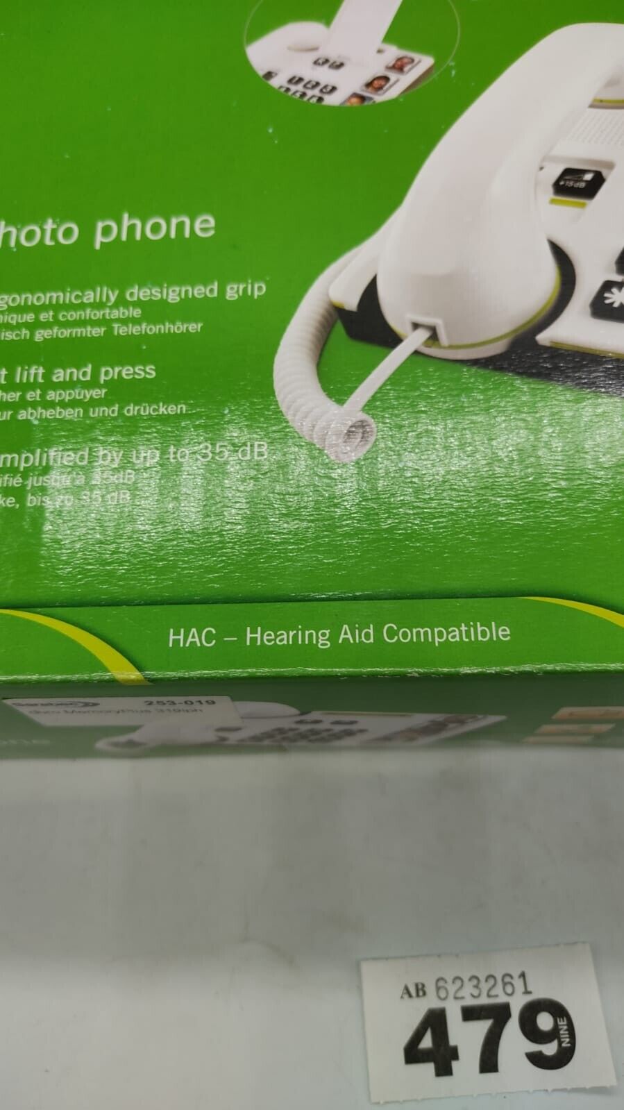 Doro Amplified Photo Phone Memory Plus 319iph Hearing Aid Compatible Easy to Use