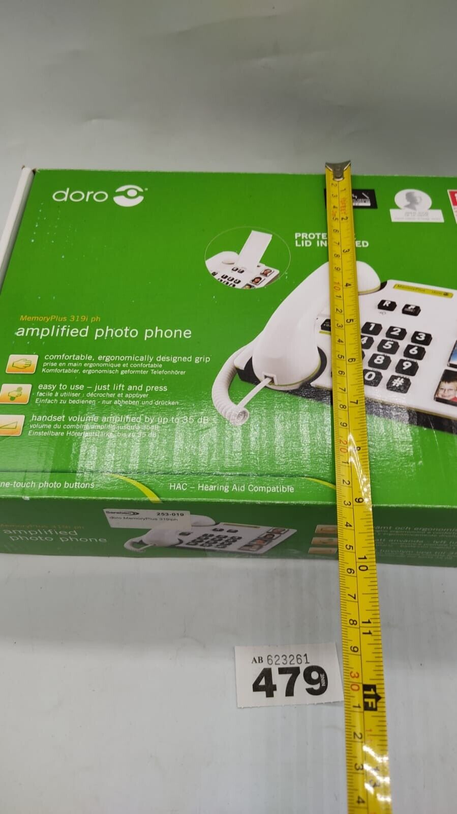 Doro Amplified Photo Phone Memory Plus 319iph Hearing Aid Compatible Easy to Use