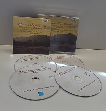 Romantic Piano Quintets Cramer Dussels Hummel Limmer Onslow Ries Schubert 4 CD