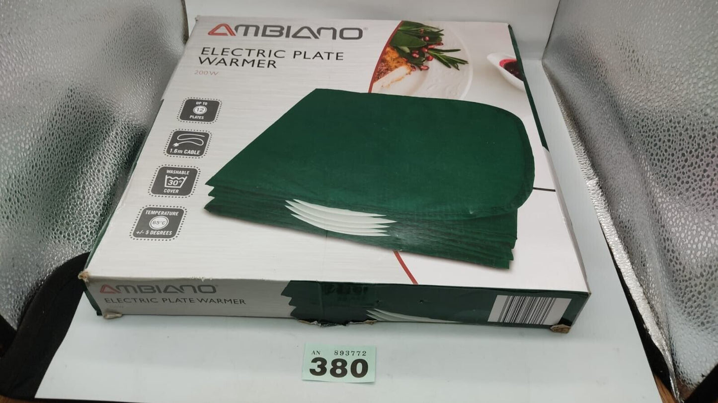 Ambiano Electric Dinner Plate Warmer Server Cloth Fabric 12 Piece Green 200w