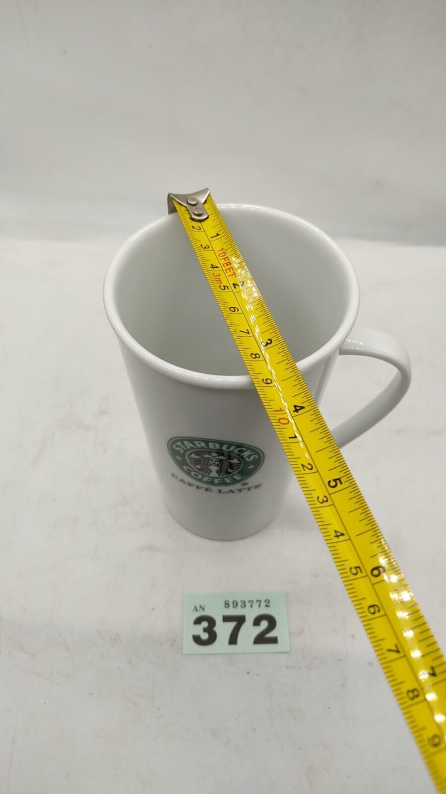 Genuine Starbucks Coffee Mug White With Logo 6" Tall Microwave Dishwasher Safe