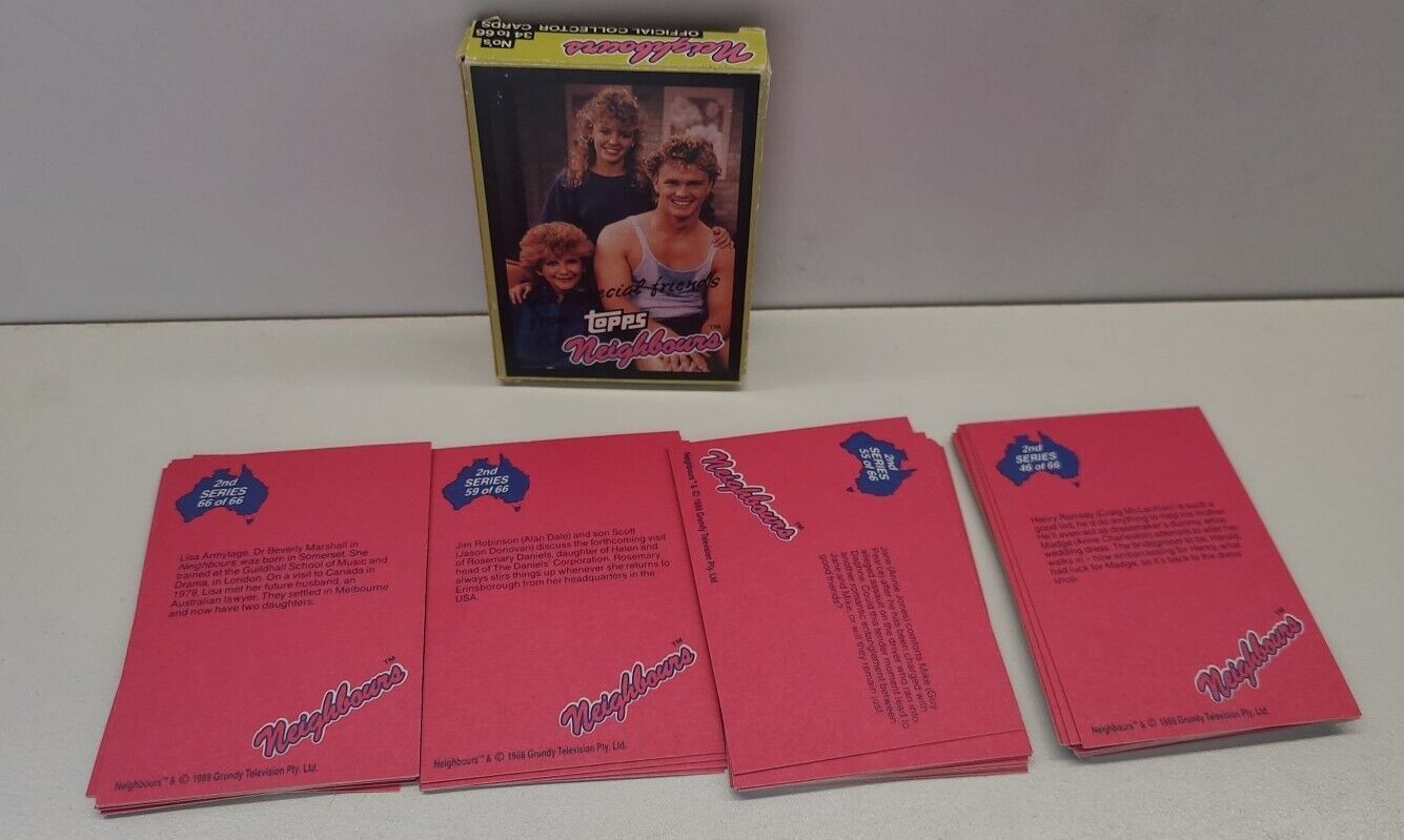 BOXED & UNSLEEVED - TOPPS c1988 - NEIGHBOURS 2nd SERIES ( 34 To 66 )