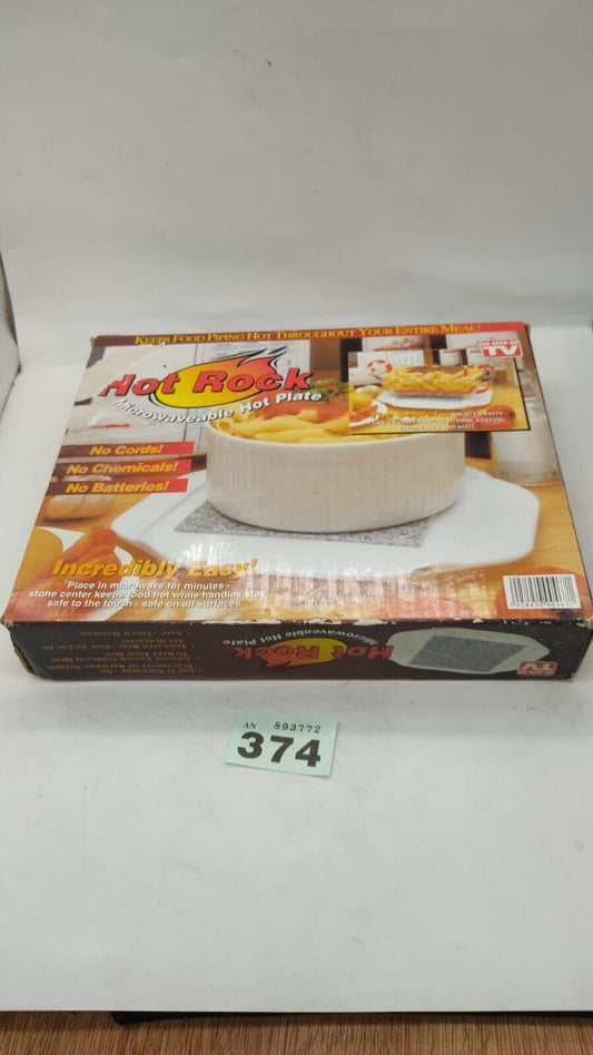 Microwave Warming Hot Plate Hot Rock Solid Natural Granite 26cm x 22cm Brand New