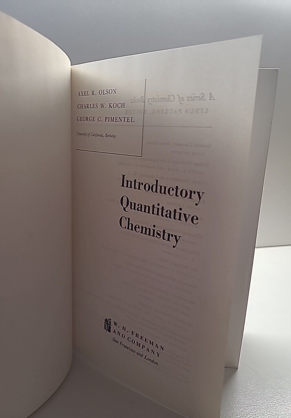 Introductory Quantitative Chemistry