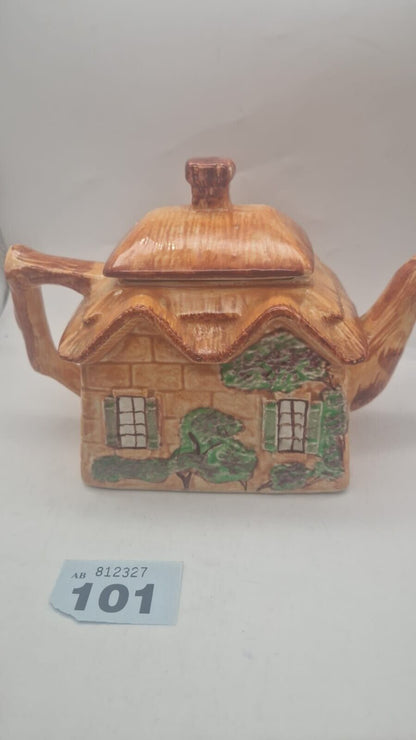 Westminster Pottery Cottage Ware Lidded Teapot 6.5" Vintage Kitchen Ornament