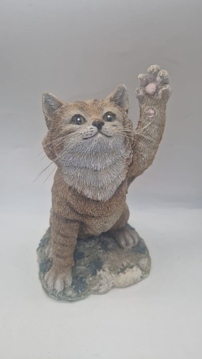 Valerie Pheiffer Innovation Giftware Standing Cat Waving Ornament Collectable