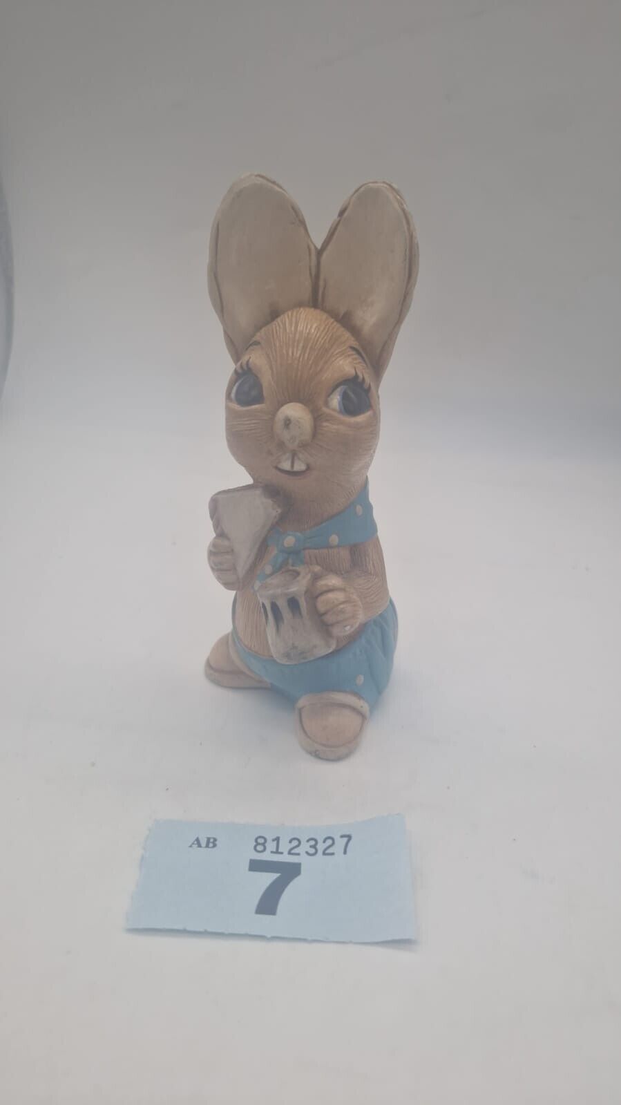 Pendelfin Rabbit Blue Muncher Hand Painted Stonecraft Vintage Ornament