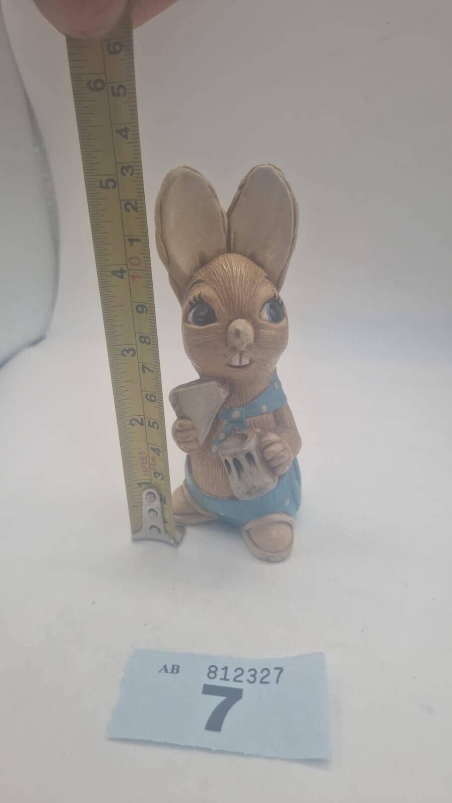 Pendelfin Rabbit Blue Muncher Hand Painted Stonecraft Vintage Ornament