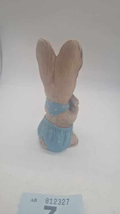 Pendelfin Rabbit Blue Muncher Hand Painted Stonecraft Vintage Ornament