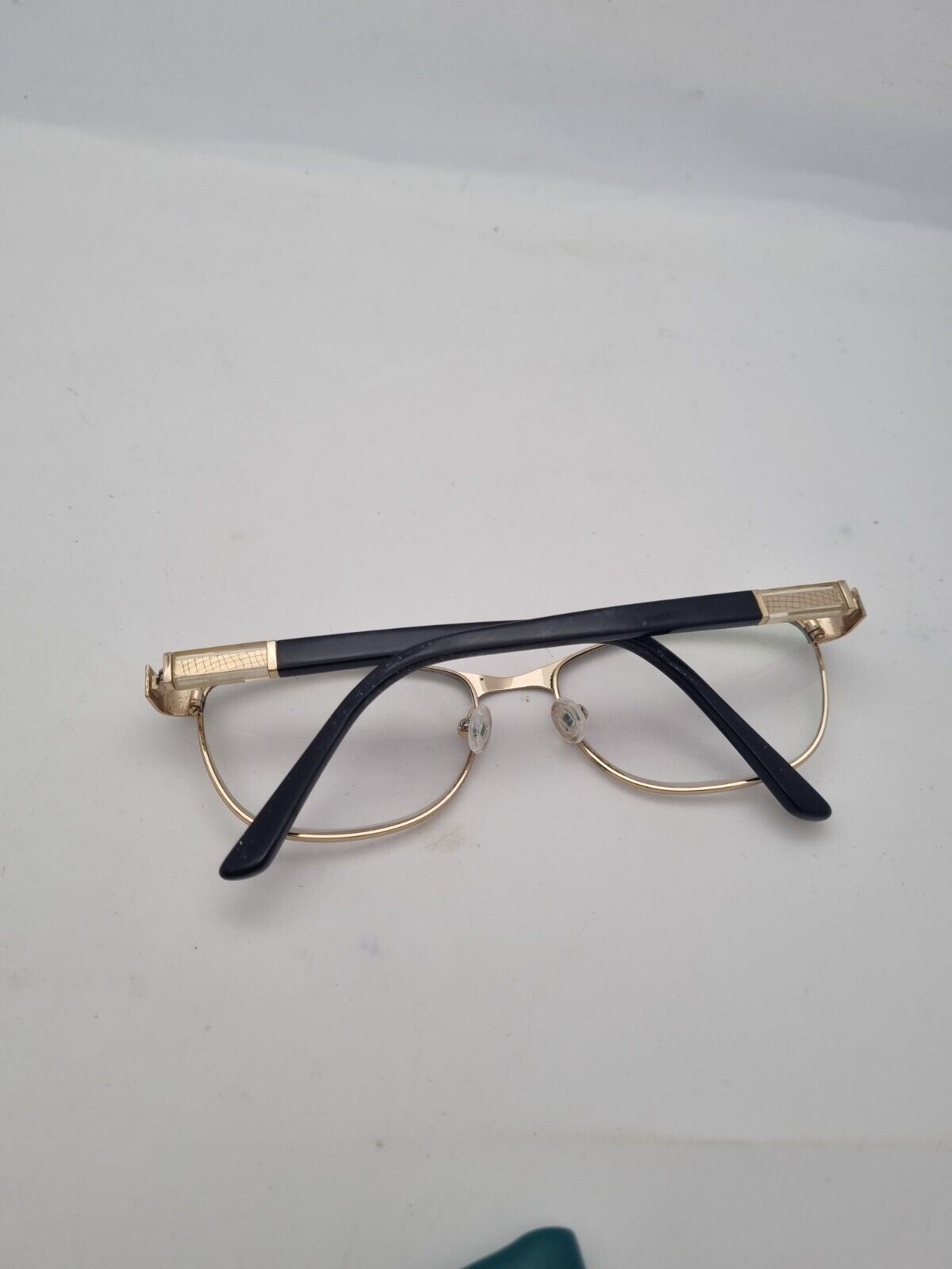 RARE Genesis Vision GV1078 C1 GLASSES FRAMES BLACK GOLD ROUND FULL FRAME