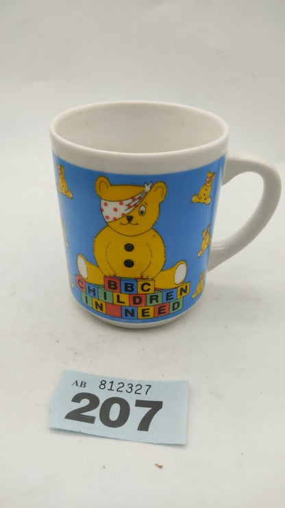 Retro Collectable 1986 Yellow Pudsey Bear Vintage, Novelty Coffee/Tea Drinks Mug