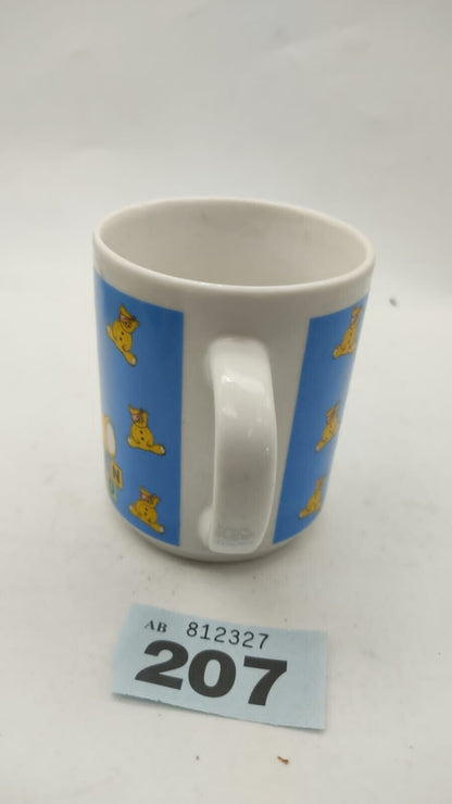 Retro Collectable 1986 Yellow Pudsey Bear Vintage, Novelty Coffee/Tea Drinks Mug