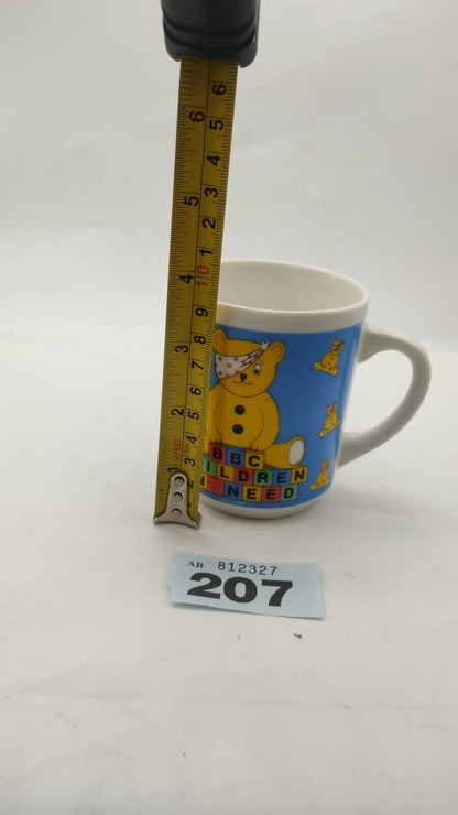 Retro Collectable 1986 Yellow Pudsey Bear Vintage, Novelty Coffee/Tea Drinks Mug