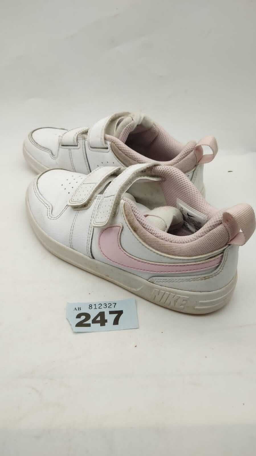 Nike Pico 5 Gymnastics Shoe Kids White Pink Foam Slip On Shoes Junior Size UK 1