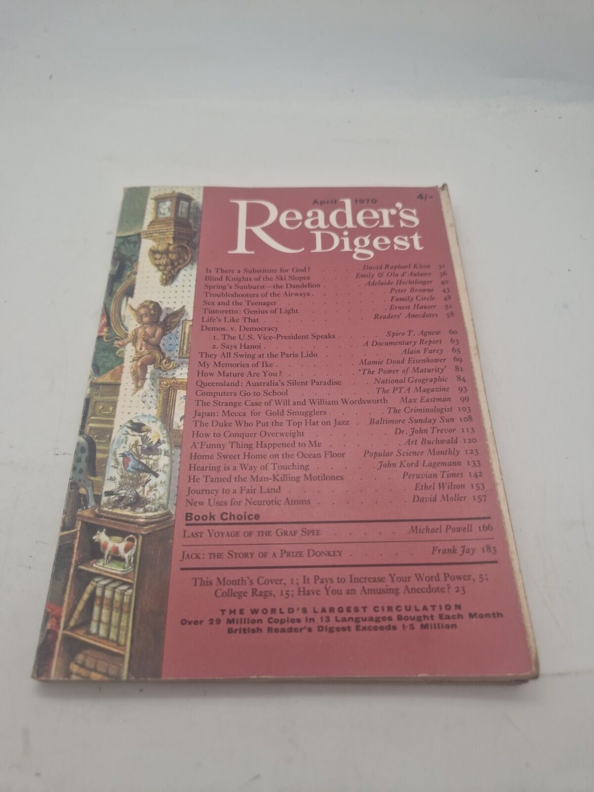 Reader's Digest April 1970 Rare Vintage Paperback Book Advertisements