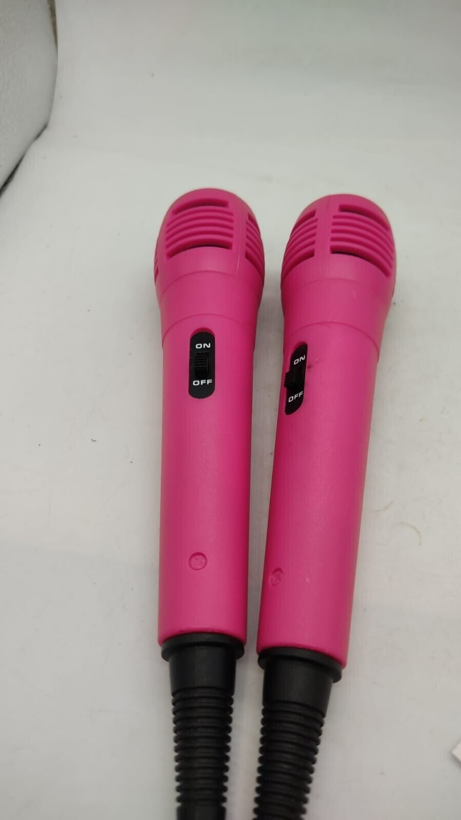 Pair of Girls Microphones, Pink Karaoke Singing Home Music - Tested Working