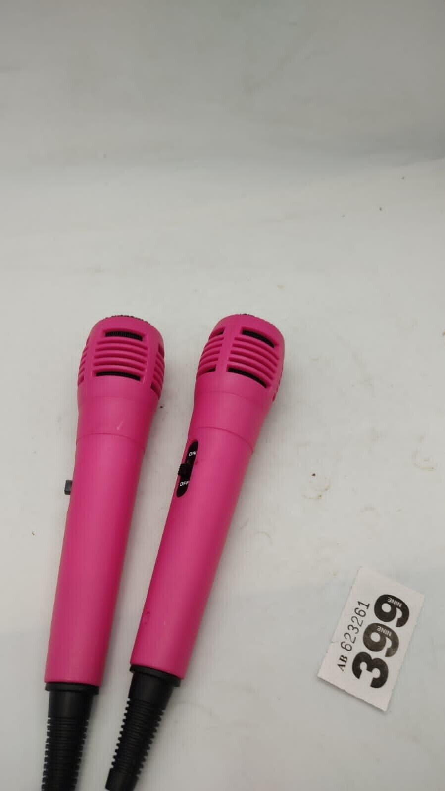 Pair of Girls Microphones, Pink Karaoke Singing Home Music - Tested Working