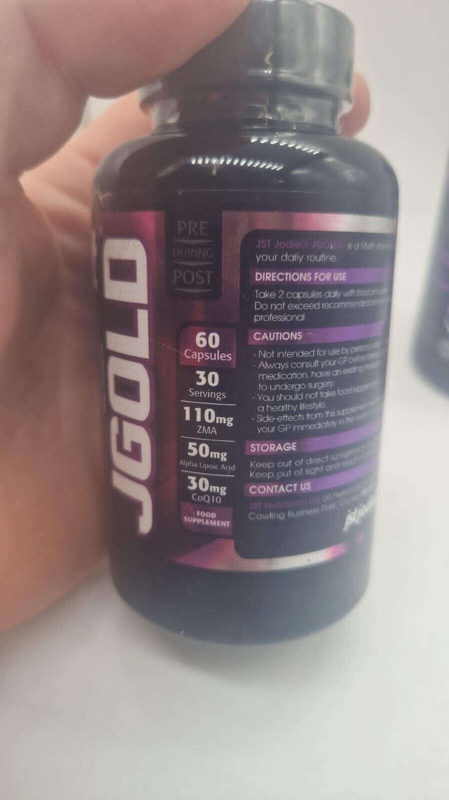 2 x JST JGold Jodie Marsh Vitamins & Mineral 120 Cap ZMA Alpha Lipoic Acid CoQ10