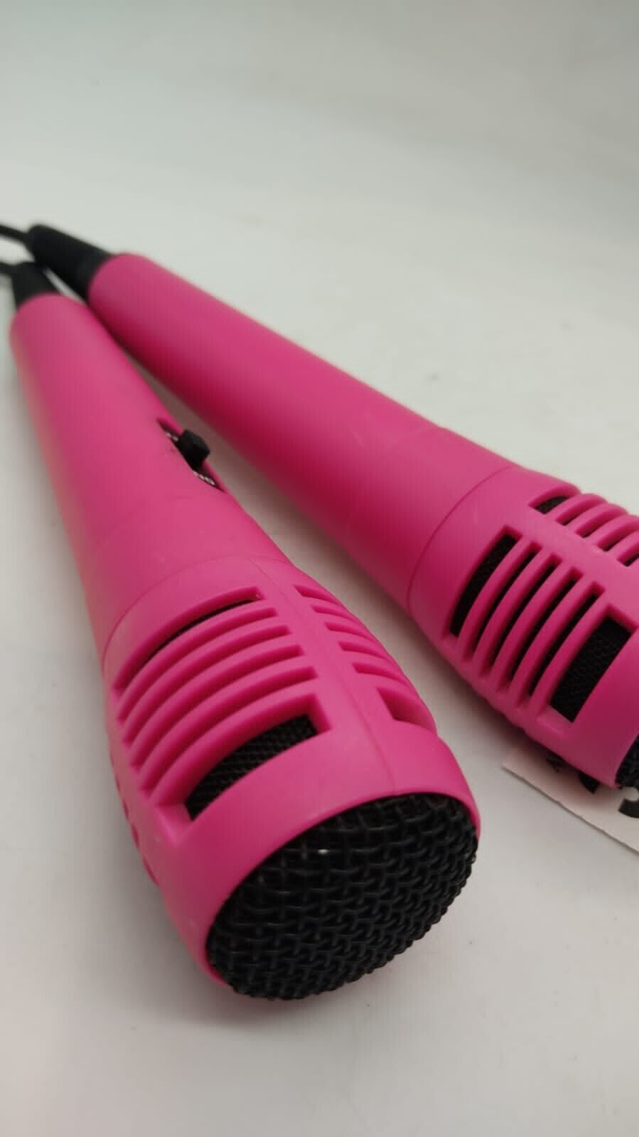 Pair of Girls Microphones, Pink Karaoke Singing Home Music - Tested Working