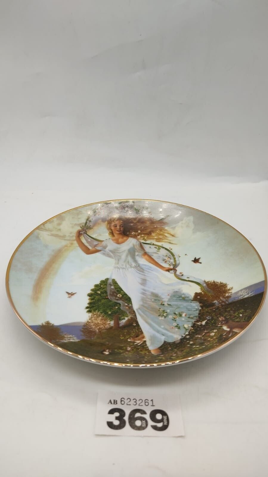 The Seasons by Charlotte Sternberg, Spring Guilded Edge Decorative Plate