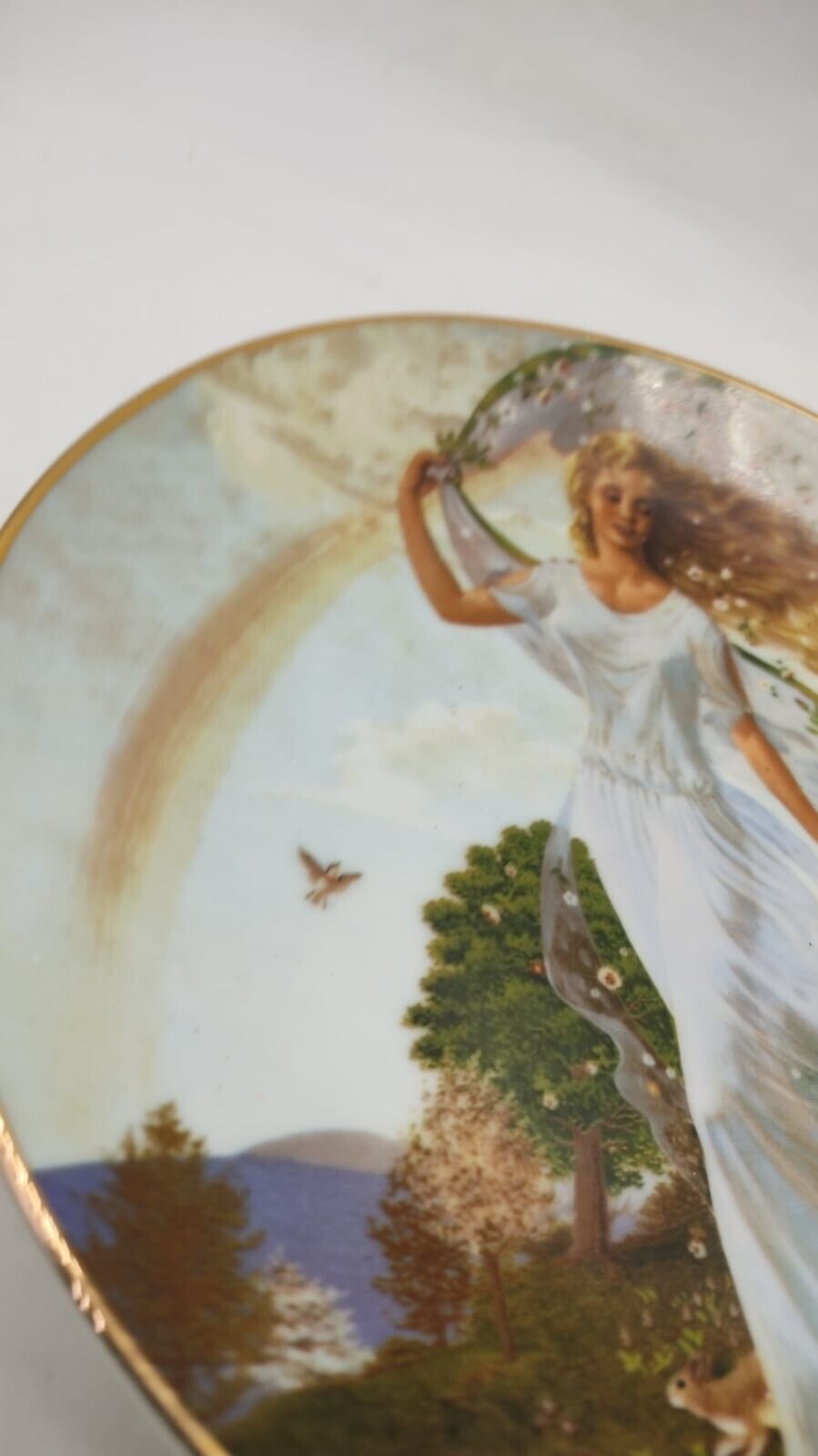 The Seasons by Charlotte Sternberg, Spring Guilded Edge Decorative Plate